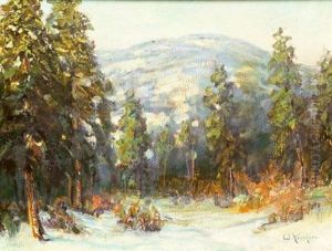 Distant Peak, Winter by Walter Koeniger