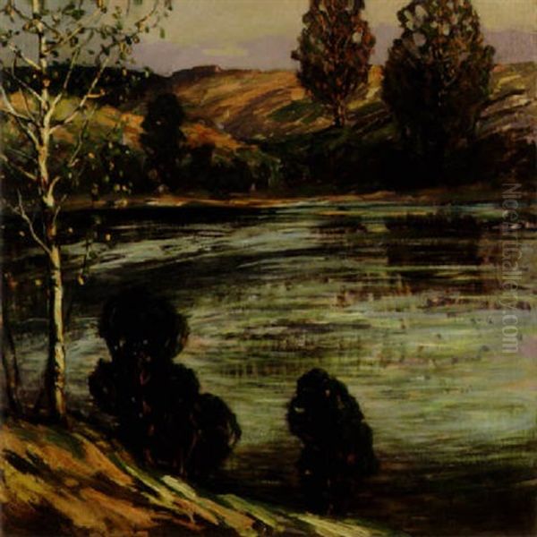 Spring Landscape With Lake - view 1