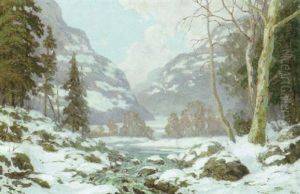 A Stream In Winter by Walter Koeniger