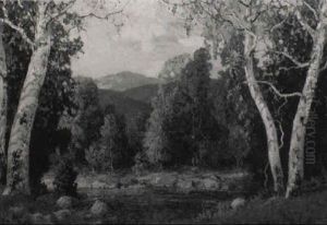 Autumn View With Birches by Walter Koeniger