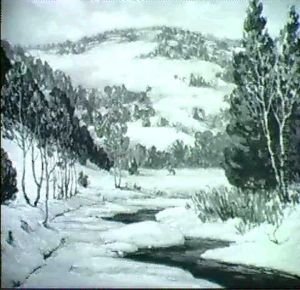 Mountain Stream In Winter by Walter Koeniger