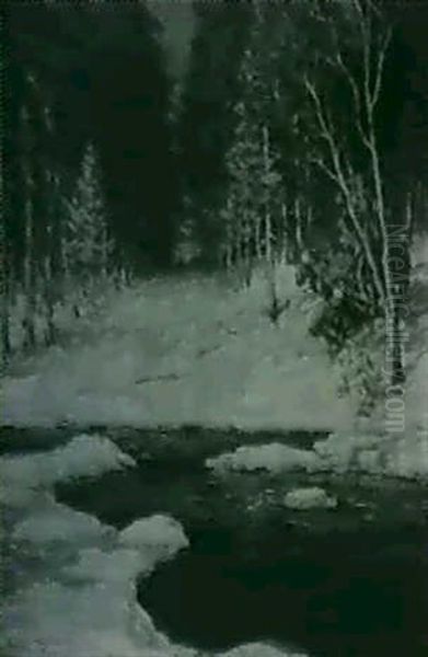 A Snowy Riverbank - view 1
