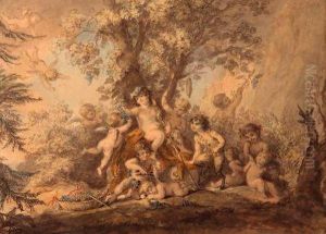 Cherubs In A Woodland by Lady Diana Beauclerk