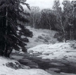 A Stream In Winter by Walter Koeniger