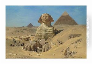 The Excavation Of The Sphinx by Ernest Karl Eugen Koerner