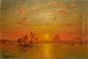 "sonnenuntergang Bei Memphis (agypten)" by Ernest Karl Eugen Koerner