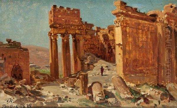 Sonnentempel In Baalbek Im Libanon - view 1
