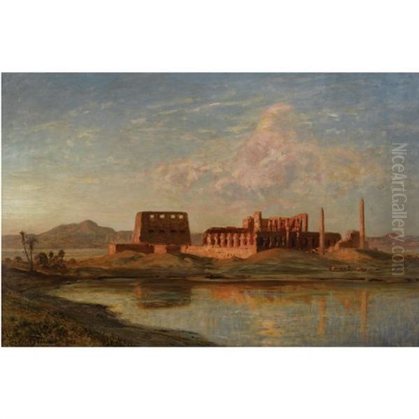 The Temple Of Karnak At Luxor by Ernest Karl Eugen Koerner