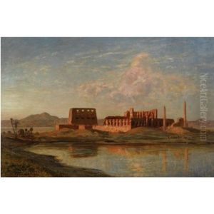 The Temple Of Karnak At Luxor by Ernest Karl Eugen Koerner