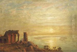 At The Temple Ruins by Ernest Karl Eugen Koerner