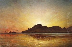 Agyptische Kustenlandschaft Im Morgenlicht by Ernest Karl Eugen Koerner