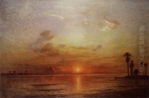 Pyramids At Gizeh by Ernest Karl Eugen Koerner