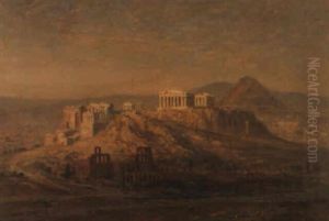 Blick Auf Die Akropolis, Athen