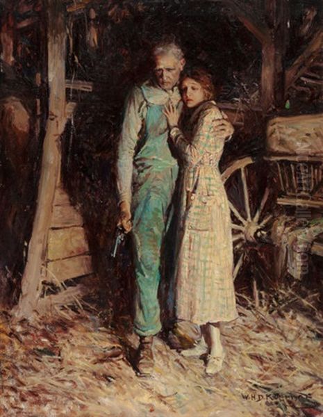 A Daughter's Rescue, The Saturday Evening Post Story Illustration, July 12, 1919 - view 1