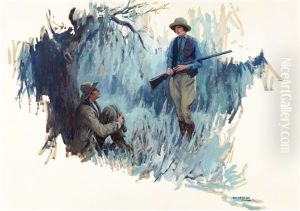 Forest Hunting Scene