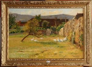 Les Oies Au Verger by Jean Beauduin