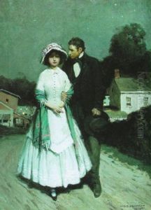 Decoration Day: Girls They Escorted Home From Singing School On Moonlit Nights by William Henry Dethlef Koerner