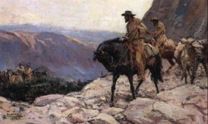 Hunters And Packmules by William Henry Dethlef Koerner
