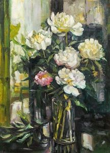 Peonies In A Vase by Alexander Max Koester