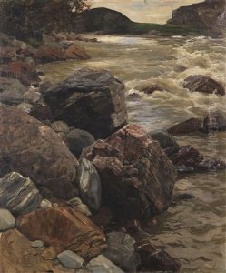 Am Eisack In Sudtirol by Alexander Max Koester