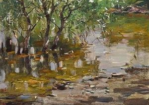 Insel Im Hochwasser