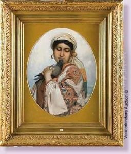La Belle Orientale Et Son Messager by Polydore Beaufaux