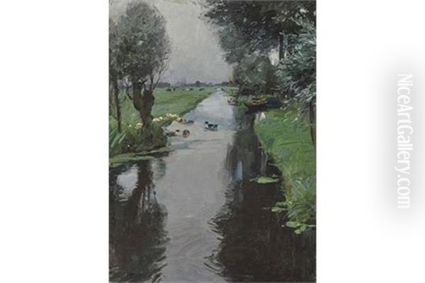 Kanallandschaft Mit Enten - view 1