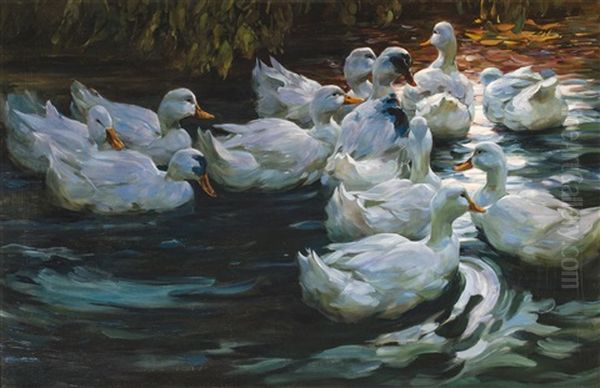 Heimwarts - Enten Auf Einem Teich - view 1