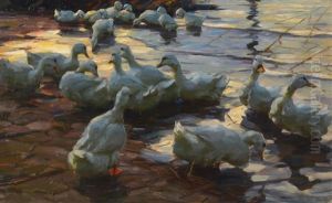 Enten Am See (ducks At The Lake) by Alexander Max Koester