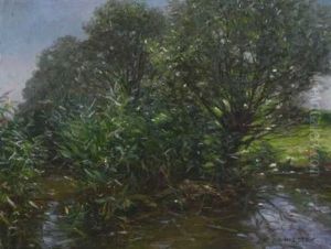 Schilf Am Seeufer by Alexander Max Koester
