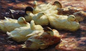Grose Ruhende Enten by Alexander Max Koester