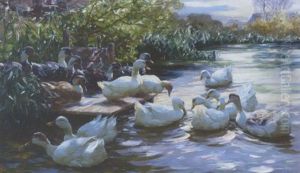 Enten Am Steg by Alexander Max Koester