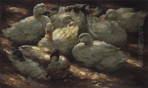 Acht Ruhende Enten by Alexander Max Koester