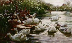 Ducks On A Sunny Morning by Alexander Max Koester
