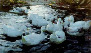 Enten Auf Einem Teich by Alexander Max Koester