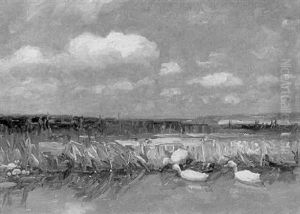 Enten Am Weiher by Alexander Max Koester