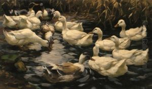 Enten Im Schilfteich, Diesen by Alexander Max Koester