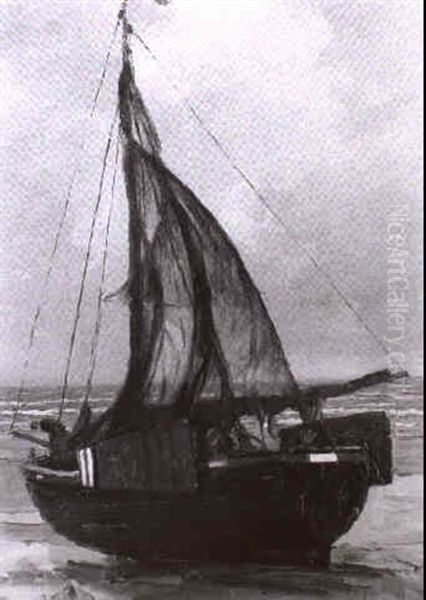 Hollandisches Fischerboot Am Strand - view 1