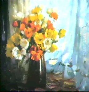 Mohn In Brauner Vase Mohn In Brauner Vase