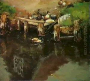 Enten Am Ufer by Alexander Max Koester