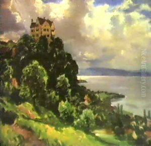 Bodenseelandschaft Mit Schloss Salenstein