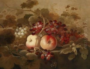 Fruchtestillleben Mit Trauben, Rosinen Und Nussen