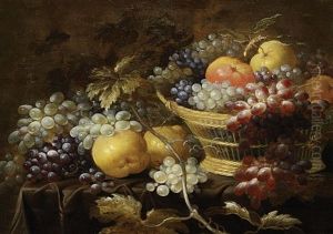 Fruchtestillleben Mit Apfeln Und Trauben by Roelof Koets the Elder