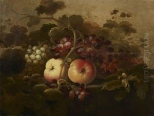 Nature Morte Aux Raisins, Pommes Et Noisettes by Roelof Koets the Elder