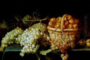 Stilleben Mit Weintrauben Und Einem Korb Mit Granatapfeln by Roelof Koets the Elder