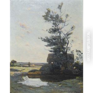 Landschaft Mit Weiher by Achille Koetschet