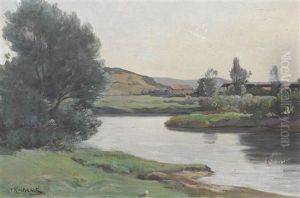 Flusslandschaft by Achille Koetschet