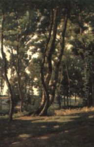 Trois Arbres A L'oree by Achille Koetschet