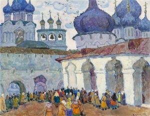 Church Courtyard by Moishe (Moissey) Kogan