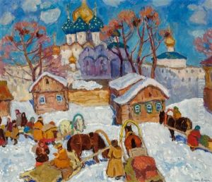 Winter Scene by Moishe (Moissey) Kogan